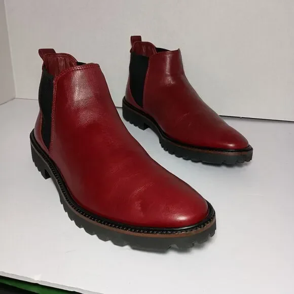 Ecco Red Ankle Boots - Picture 1 of 16